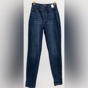 Judy Blue elastic high waist pull on double cuff slim jeans size 7/28 NWT